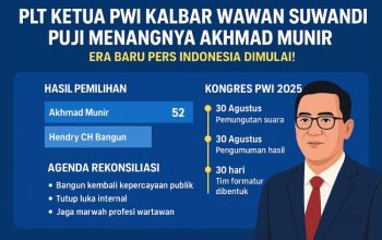 Plt Ketua PWI Kalbar Wawan Suwandi sebut kemenangan Akhmad Munir adalah awal era baru pers Indonesia.