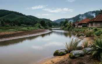 Desa Pak Mayam, Kecamatan Ngabang, Kabupaten Landak, Kalimantan Barat, kini berselimut sunyi.