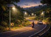 Sehari Usai Kecelakaan Maut, ASP Sanggau Pasang Lampu Jalan di Tikungan Penyeladi