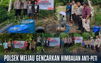 Polsek Meliau Gencarkan Himbauan Anti-PETI, Temukan Sejumlah Dompeng di Tiga Desa Kecamatan Meliau