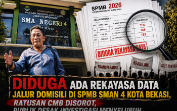 SPMB SMAN 4 Kota Bekasi Disorot, Dugaan Rekayasa Data Jalur Domisili Tuai Polemik
