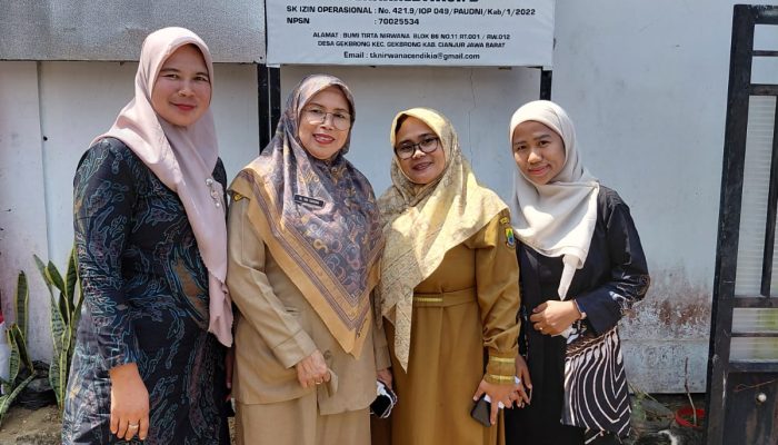 Pengawas Bina TK Kecamatan Warung Kondang-Gekbrong, Lakukan Verifikasi Lapangan Di TK Nirwana Cendikia
